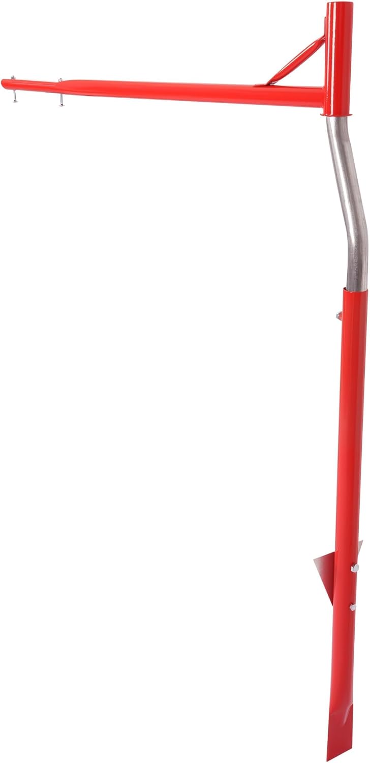 Mailbox Support Post with Swinging Boom Arm, Both Rural and | Residential Outside Stand Red+Silvery 40-inch Mailbox