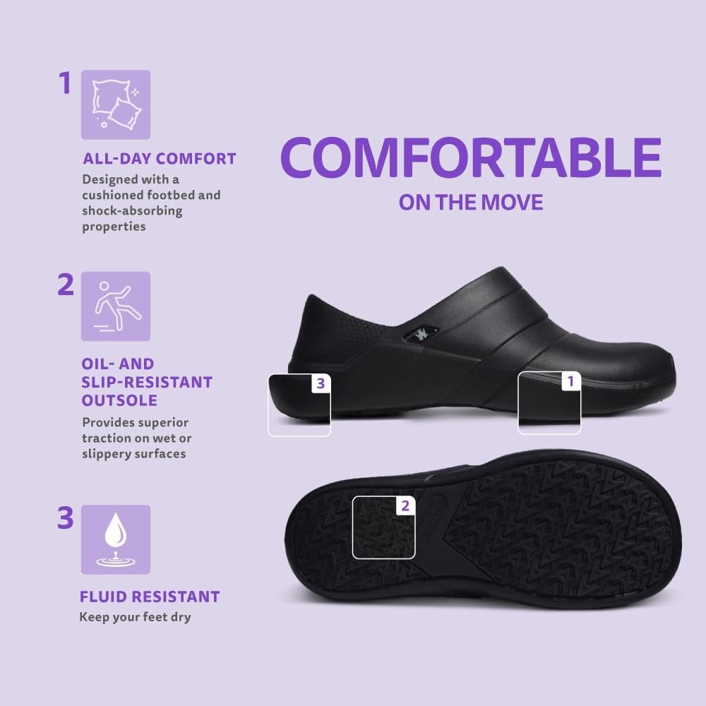 Journey Waterproof Work Clogs for Women & Men with EVA Comfort