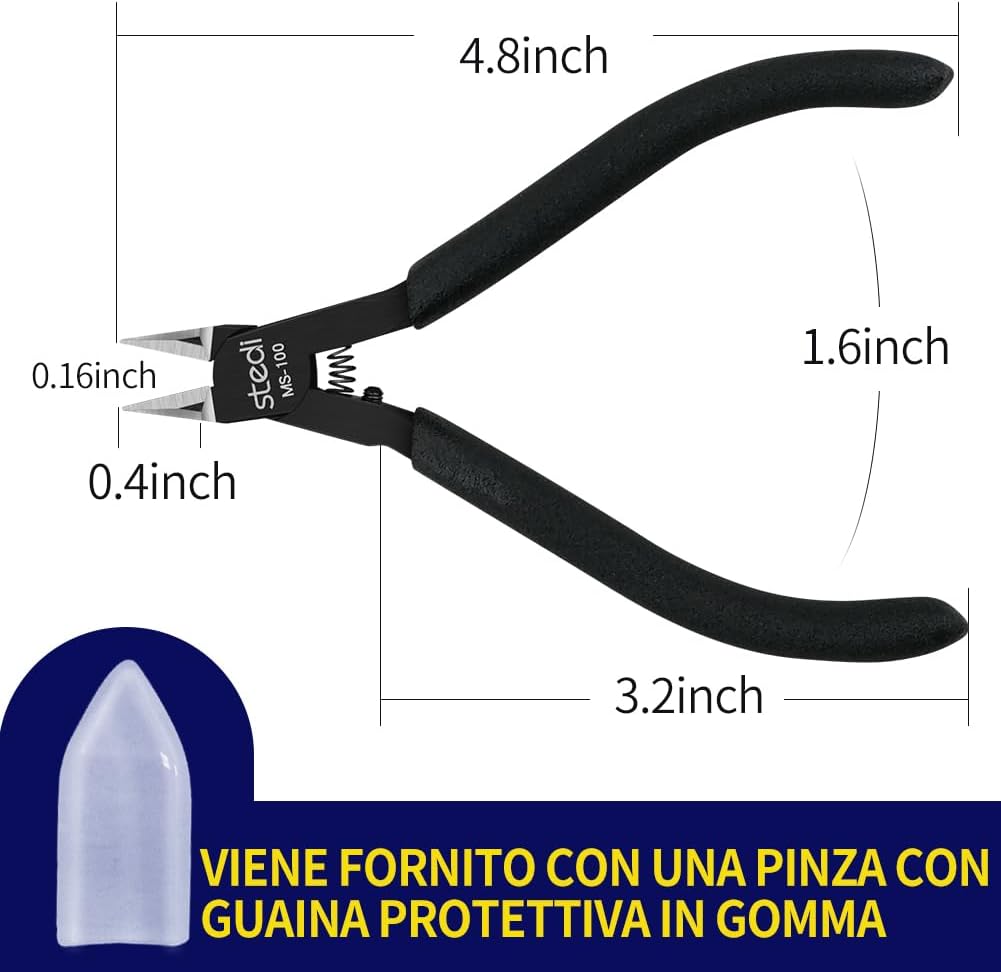 4.7-inch Model Nippers, Ultra-thin Double-edged, Non-slip Grip | Model Accessories, Sprue Cutter for Gundam Building