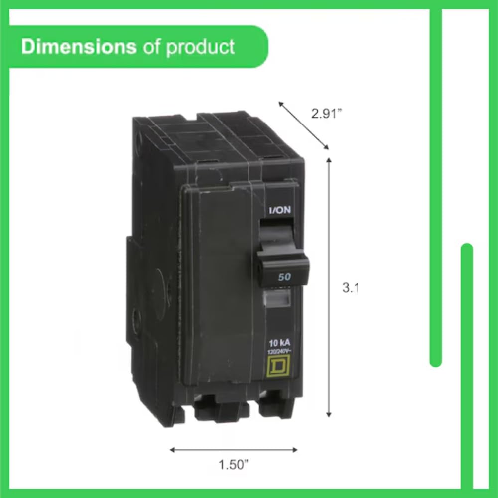 Genuine Square D QO250 50 Amp Double Pole Circuit Breaker Kit