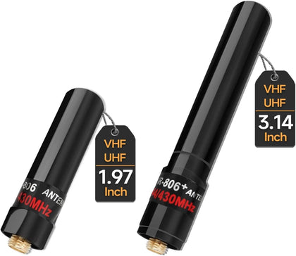 Dual Band VHF UHF 136-174MHz 400-470MHz Ham Radio Antenna SMA-Female Short Stubby Antenna for Baofeng UV-5R Mini 5RM