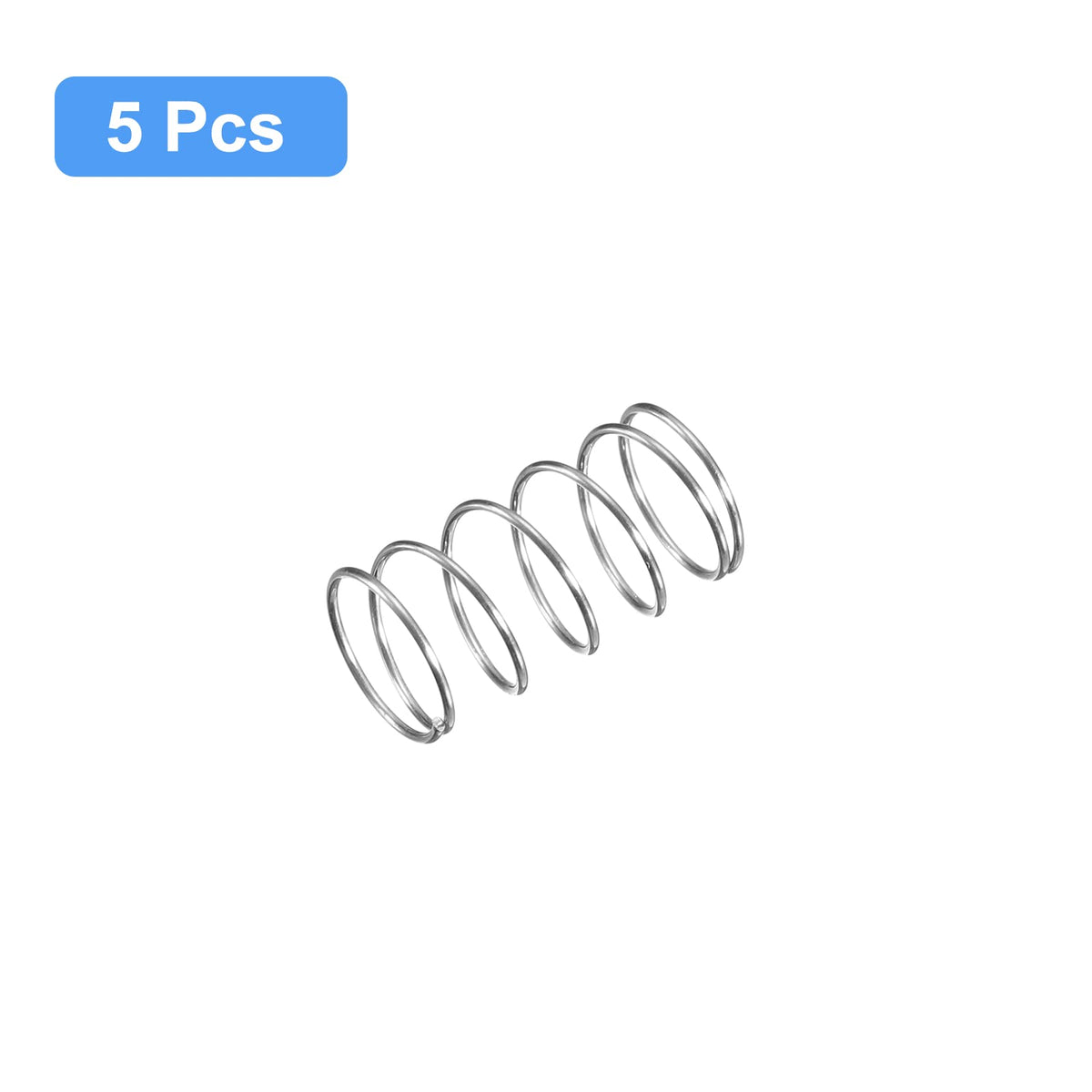 5Pcs Compression Spring 304 Stainless Steel 8mmOD,0.5mmWD,15mmFL