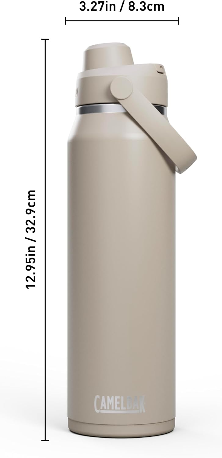 Thrive Chug Insulated Stainless Steel Water Bottle, Cold Retention with High Flow Lid for Everyday Hydration and