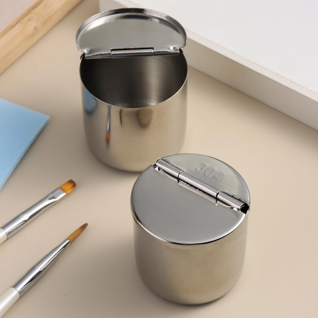 Nail Tool Sterilizer Box Stainless Steel Drill Bits Cleaning Box