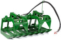 60" Standard Series Root Grapple Bucket Fits John Deere Hook and Pin, Dual Cylinder Hydraulic Design for Medium-Duty