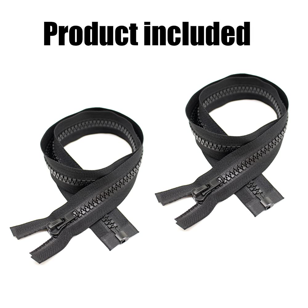 2PCS 30 Inch #10 Heavy Duty Separating Jacket Zippers for Sewing