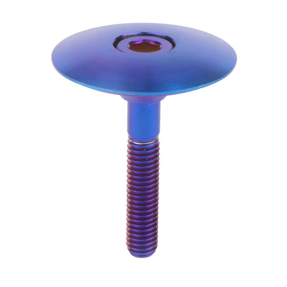 Titanium Bike Headset Top Cap 1-1/8" with Titanium Bolt M6 x 35mm MTB Bicycle Headset Stem Cover for Mountain Road