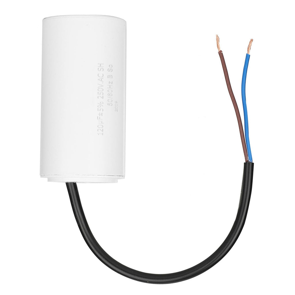 CBB60 Run Capacitor, Wire 250VAC 120uF 50/60Hz Capacitor for Motor Air Compressor