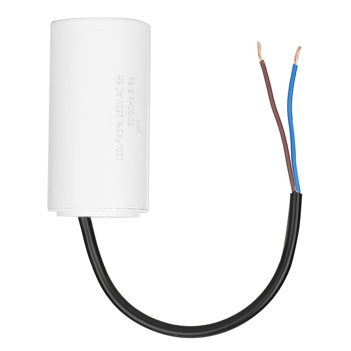 CBB60 Run Capacitor, Wire 250VAC 120uF 50/60Hz Capacitor for Motor Air Compressor