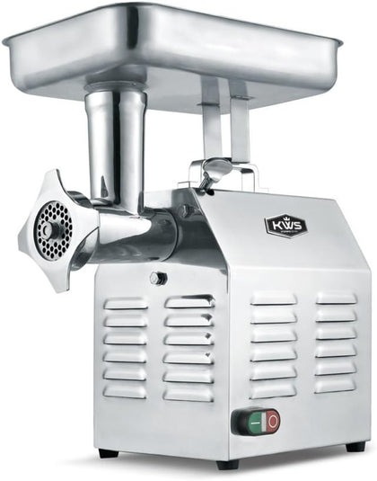 KWS TC-22 Commercial 1200W 1.5HP Electric Meat Grinder Stainless Steel Meat Grinder For Restaurant/Deli/ Home