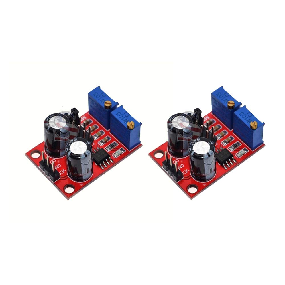 DEVMO 2PCS NE555 Pulse Module Frequency Duty Cycle Adjustable Square Signal Generator