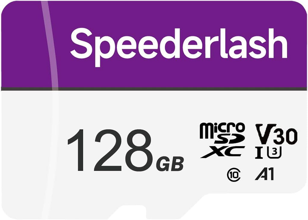 128GB Micro SD Card with Adapter, A1, U3, Read Speed Up to 95MB/s, High Speed Memory Card for Cams, Drones