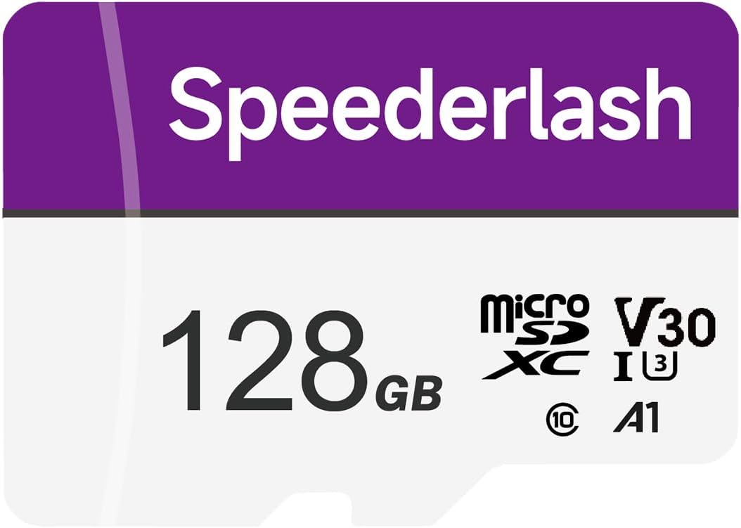 128GB Micro SD Card with Adapter, A1, U3, Read Speed Up to 95MB/s, High Speed Memory Card for Cams, Drones