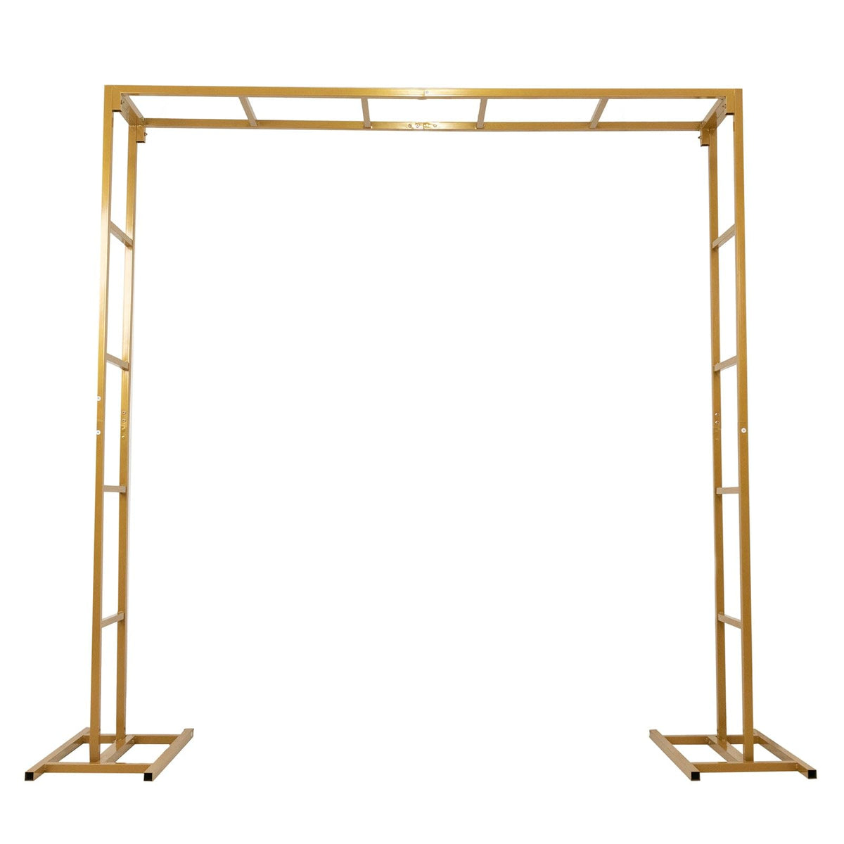 Efavormart 6x6ft Gold Square Wedding Arch, Heavy Duty Double-Frame Metal Backdrop Stand, Rust-Proof Freestanding