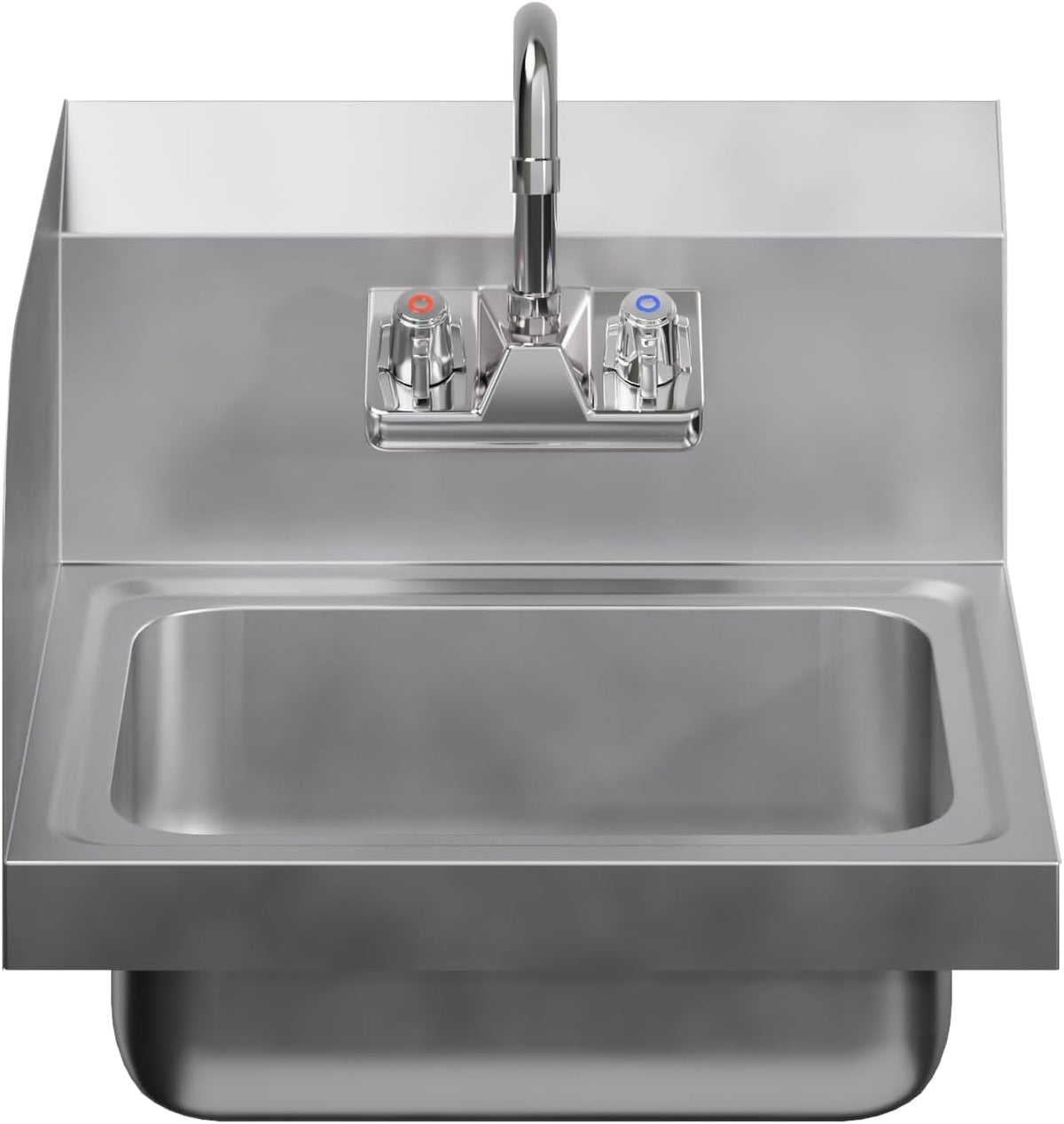 15" x 17" Hand Sink, Left Side Splash Guard, Gooseneck Faucet, NSF