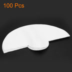 uxcell 100Pcs Coffee Filters, Half Moon Shape Paper Filter White for Home Office Use Pour Over and Drip Coffee Maker