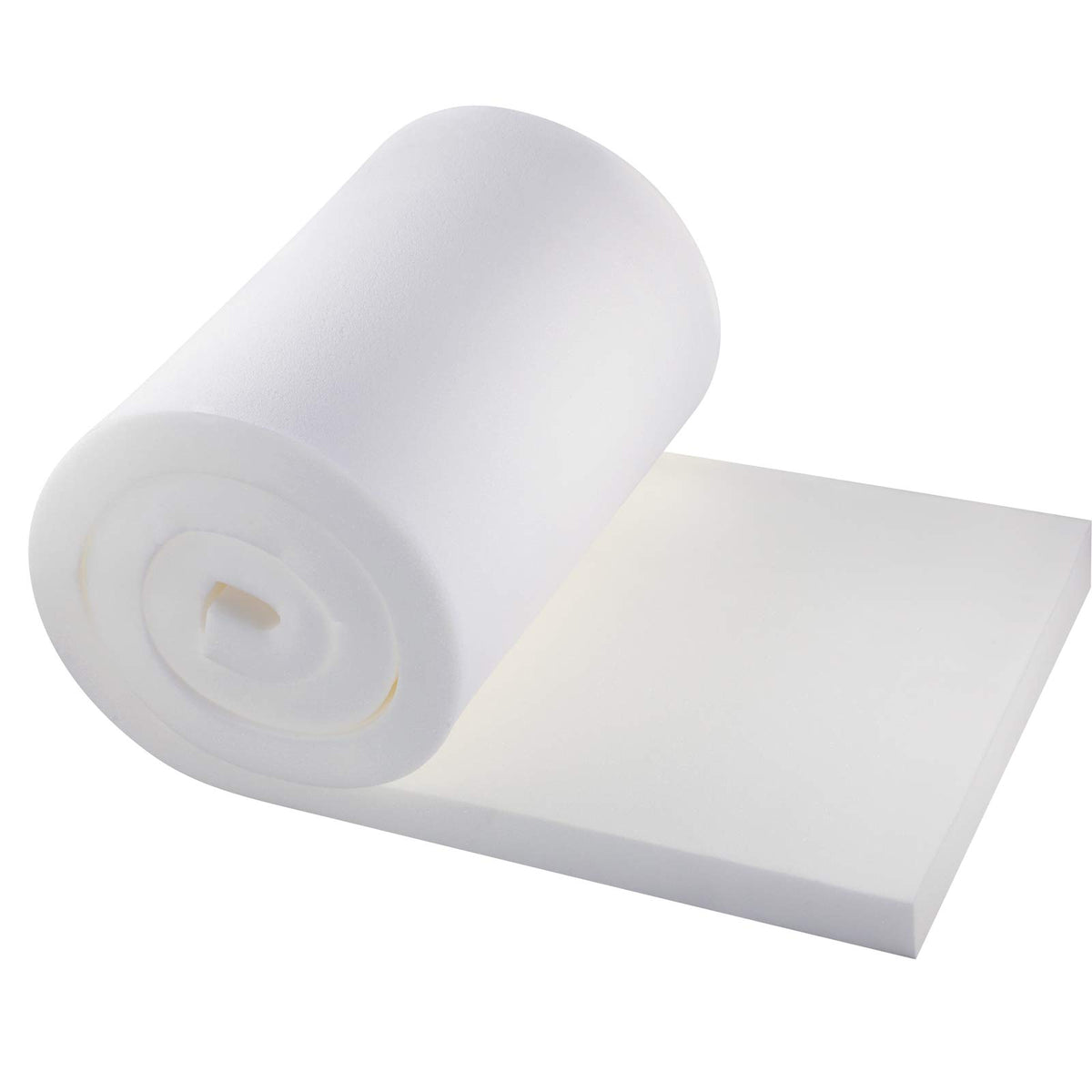 High Density Foam Padding for Cushions, 79 x 16 x 2 Inch, White