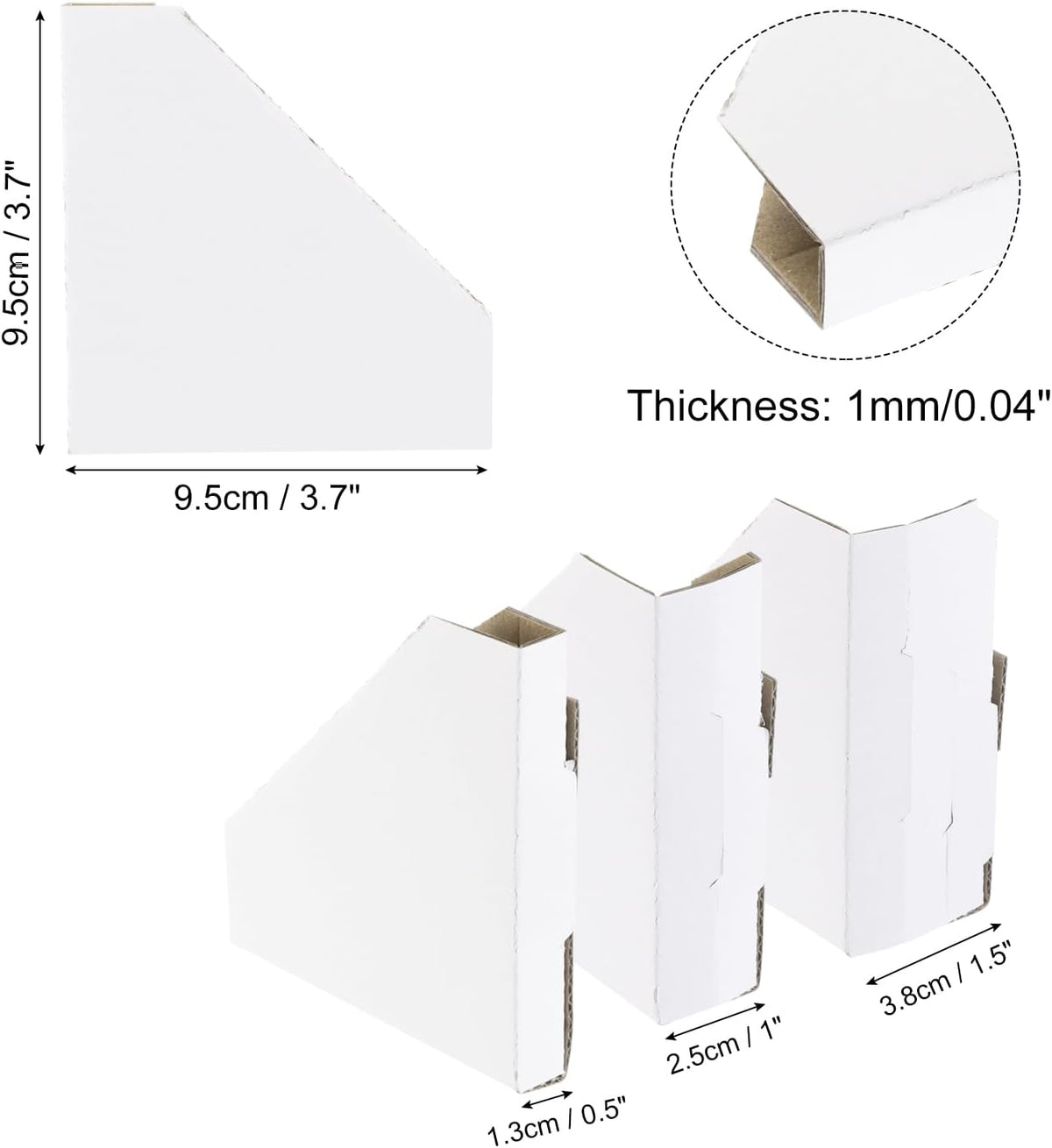 120 Pack Adjustable Cardboard Corner Protector, Cardboard Edges Protector 9.5x9.5cm Fits 0.5, 1 and 1.5 Inch Frames
