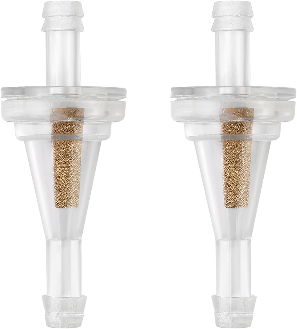 Inline Fuel Filter - Small Universal Fuel Filters for 1/4 Fuel Line Gas Engine Motorcycle Dirt Bike Scooter ATV Quads (2 Packs)