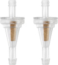 Inline Fuel Filter - Small Universal Fuel Filters for 1/4 Fuel Line Gas Engine Motorcycle Dirt Bike Scooter ATV Quads (2 Packs)