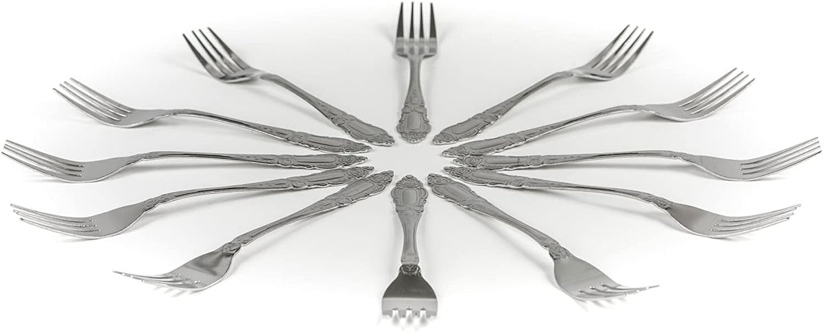 24 Piece Stainless Steel Dinner Forks, 7.5 in, Dishwasher Safe