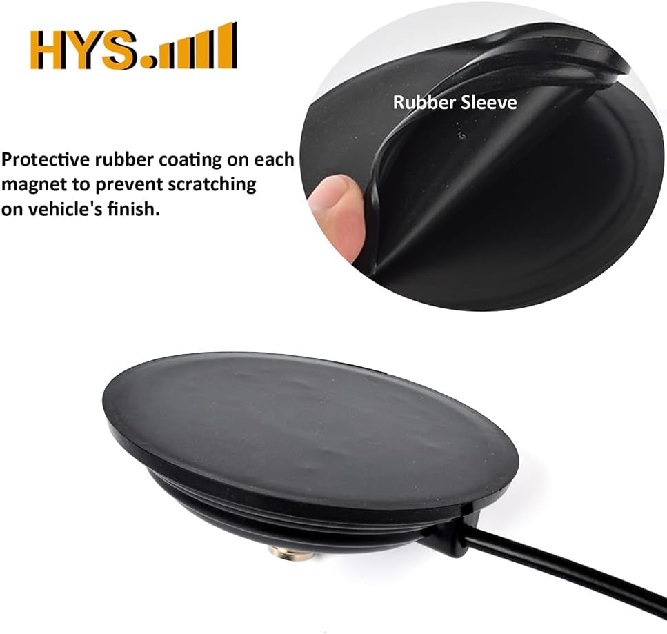 SO-239 Magnet Mount Style W/5M(16.4ft) RG58 Coaxial Cable PL-259 | 30.8 lbs Pull Strength Magnetic Base For