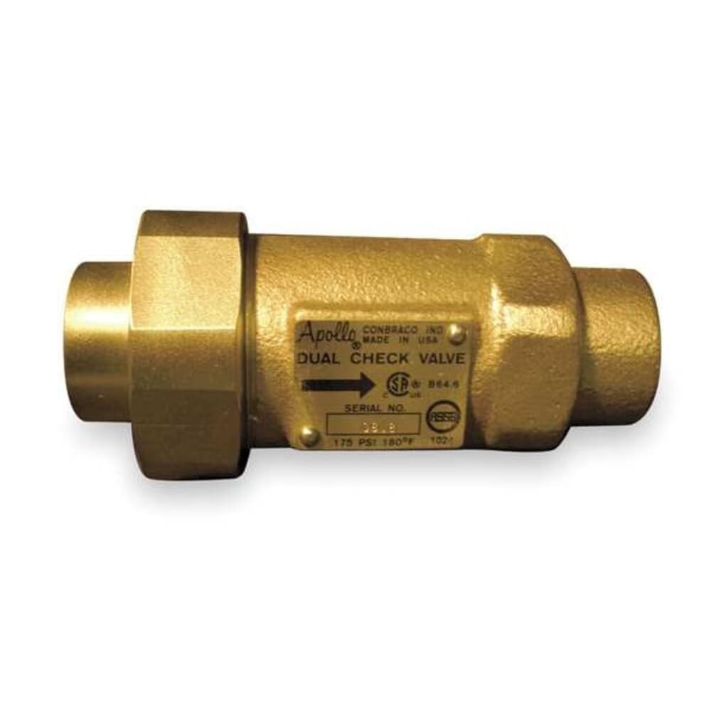 APOLLO Dual Check Valve,Bronze,1",FNPT 4ALF3A55A
