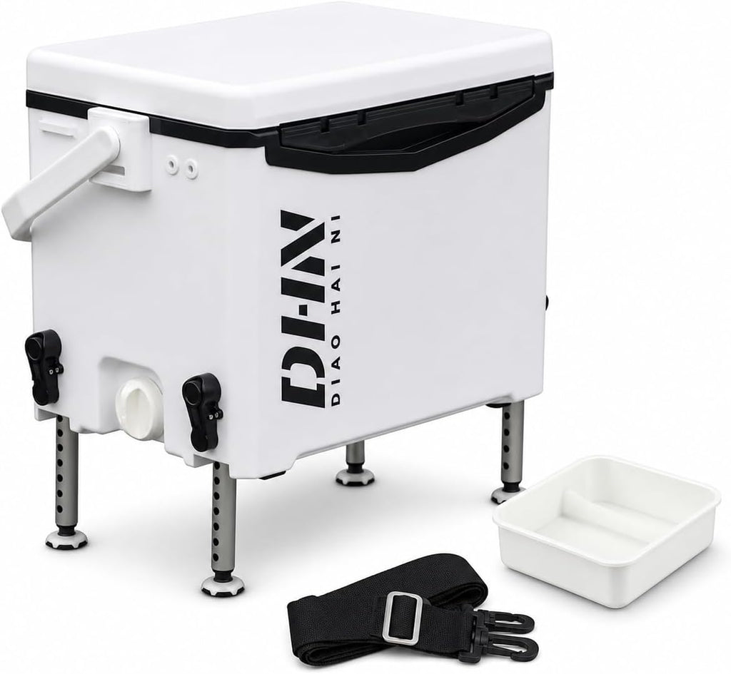 Insulated Fishing Tackle Box and Portable with Seat Function for Anglers and Outdoor Enthusiasts, for Outdoor Use