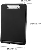 Plastic A4 Form Storage Box Case, Clipboard Case, Bulk clipboard Set Suitable for School,Utility,Industrial Office