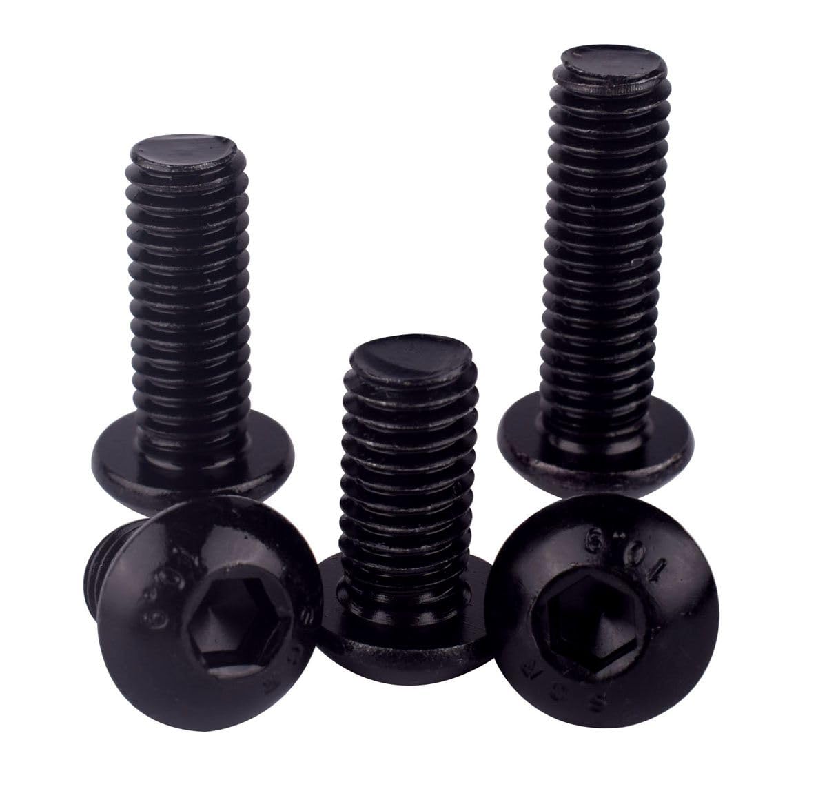 30PCS #8-32 x 3/4" Button Head Socket Cap Screws Bolts, Allen Hex Drive, Black Oxide Alloy Steel 10.9 Grade, UNC Machine Fully Thread
