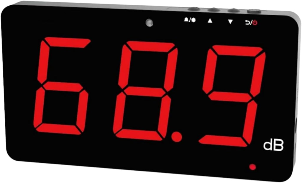SW-525A Sound Level Meter Tester 30-130db Large Screen Red LCD Display Wall Hanging Type Decibel Noise Measuring with Alarm (Sound Level Meter)