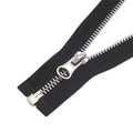 2PCS #5 30 Inch Silver Separating Jacket Zippers for Sewing