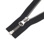 2PCS #5 30 Inch Silver Separating Jacket Zippers for Sewing