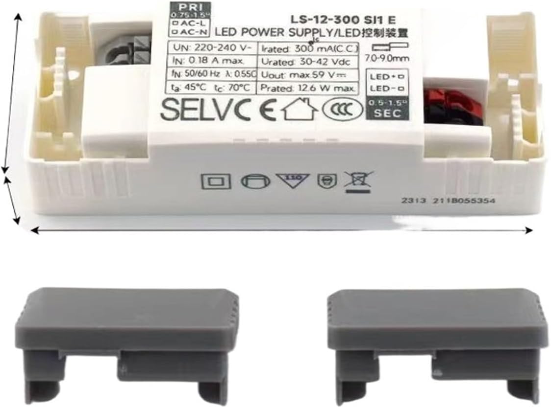 45mm Aperture Downlight Constant Current Transformer Ballast 21W Control Device Flicker-Free LS-12-250(12W/300MA/30-42V LS-12-300 SI1 E)