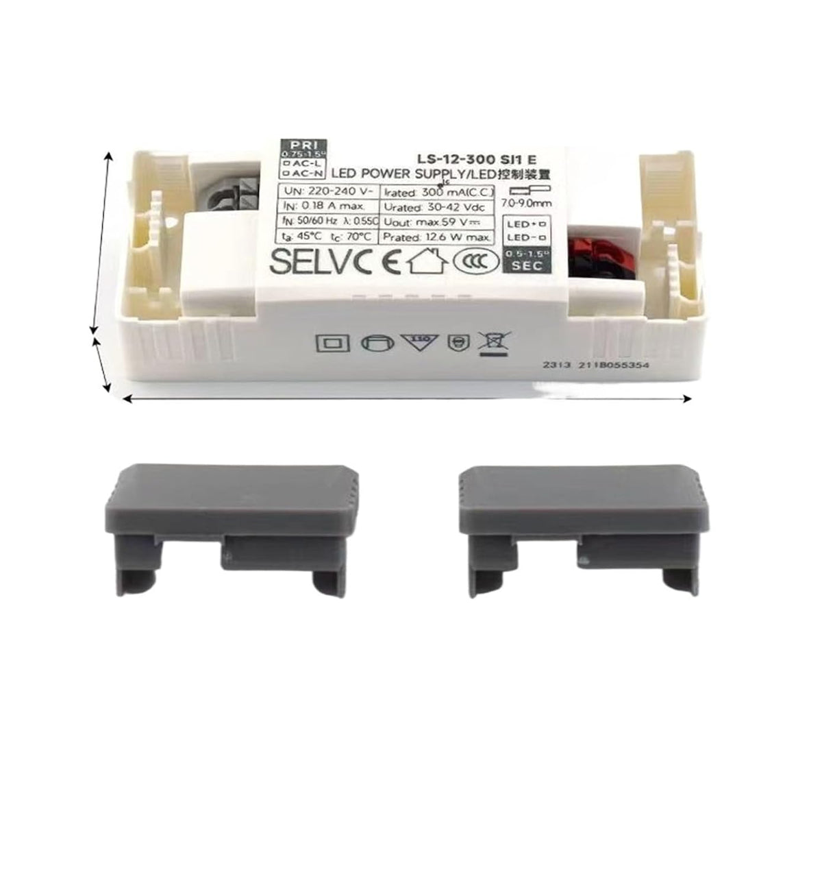 45mm Aperture Downlight Constant Current Transformer Ballast 21W Control Device Flicker-Free LS-12-250(8W/180MA/30-42V LS-8-180 SI1 E)