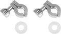 Tri Clamp 1/2 Inch 2PCS Single Pin Heavy Duty with Wing Nut Stainless Steel 304 Sanitary Fitting with Ferrule TC 1/2" Silicone Gaskets