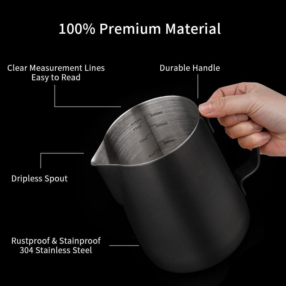 51mmCoffee Tamper Set 22PCS Espresso Accessories Kit | with Frothing Pitcher，WDT Tool，Stirrer，Tamper Mat ，Coffee