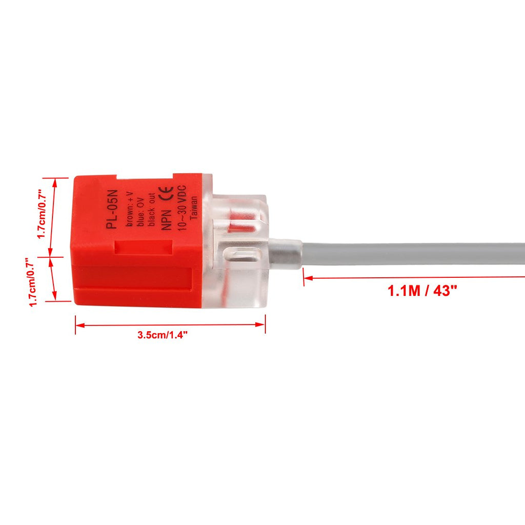 uxcell PL-05N DC 10-30V 200mA NPN NO 5mm Inductive Proximity Sensor