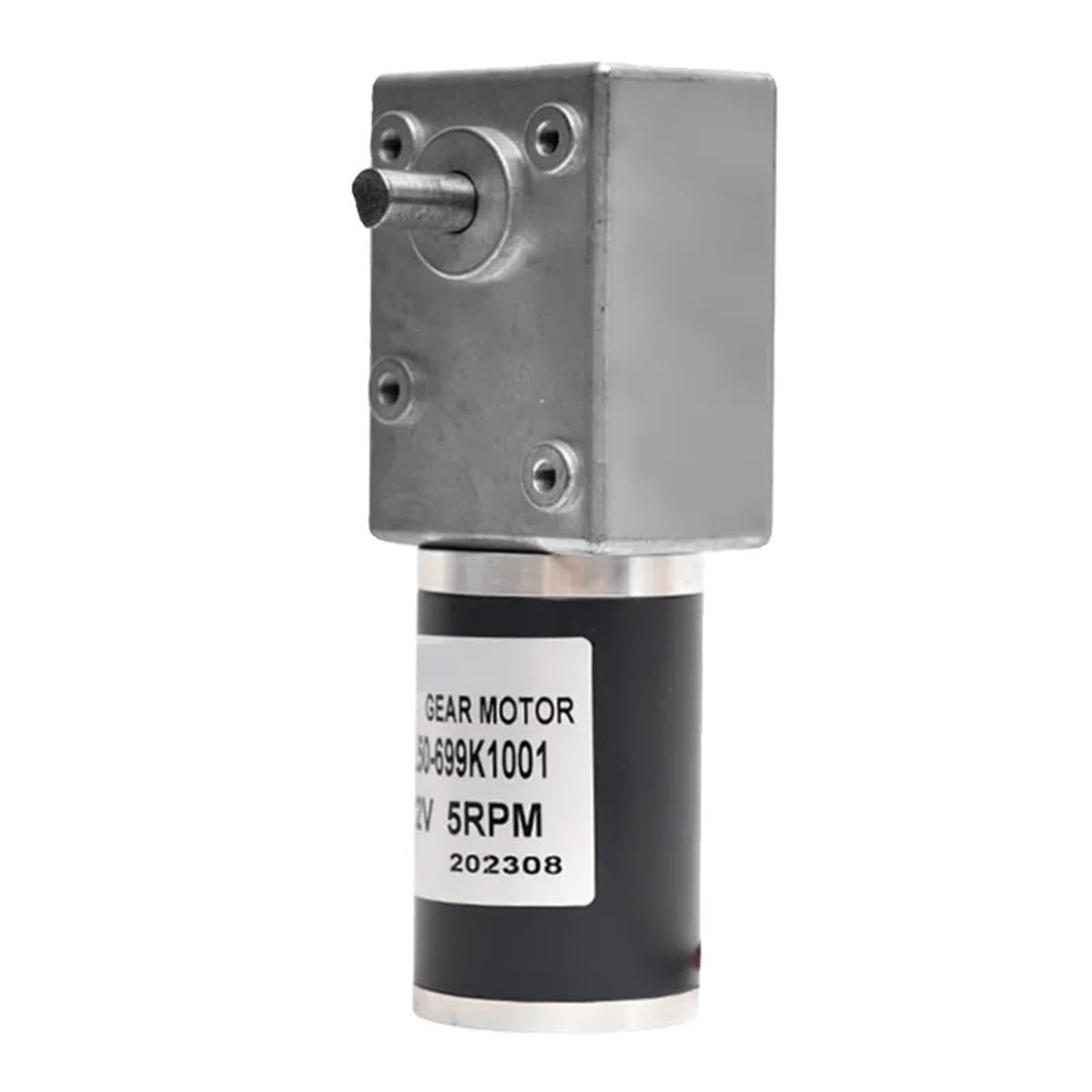 MAX 200KG Load 5882-50ZY 12V 24V 5-100rpm DC Worm Gearbox Reduction Motor Single/Dual Shaft High Torque Low Speed Gear Motor(Single Axis,50rpm,12V)