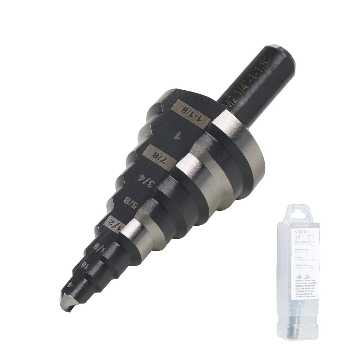 1/4"-1-1/8" M2 Step Drill Bit Unibit for Hole Drilling 9 Sizes