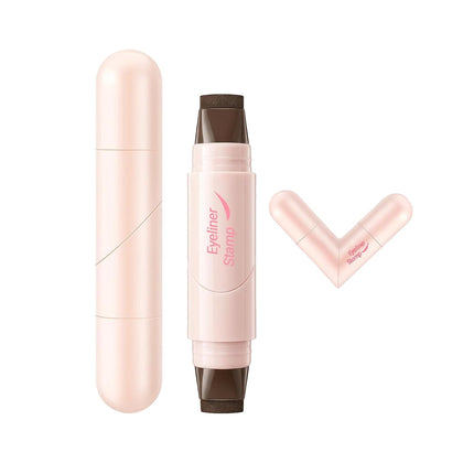 Winged Eyeliner Stamp Pen Dual-Ended Eye Liner Stamp Makeup Pen (Brown)