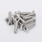M8-1.25 x 16mm Flat Head Socket Cap Screws Bolts Countersunk Bolts, Stainless Steel 304, Bright Finish, DIN 7991, Allen Socket Drive, 25 PCS