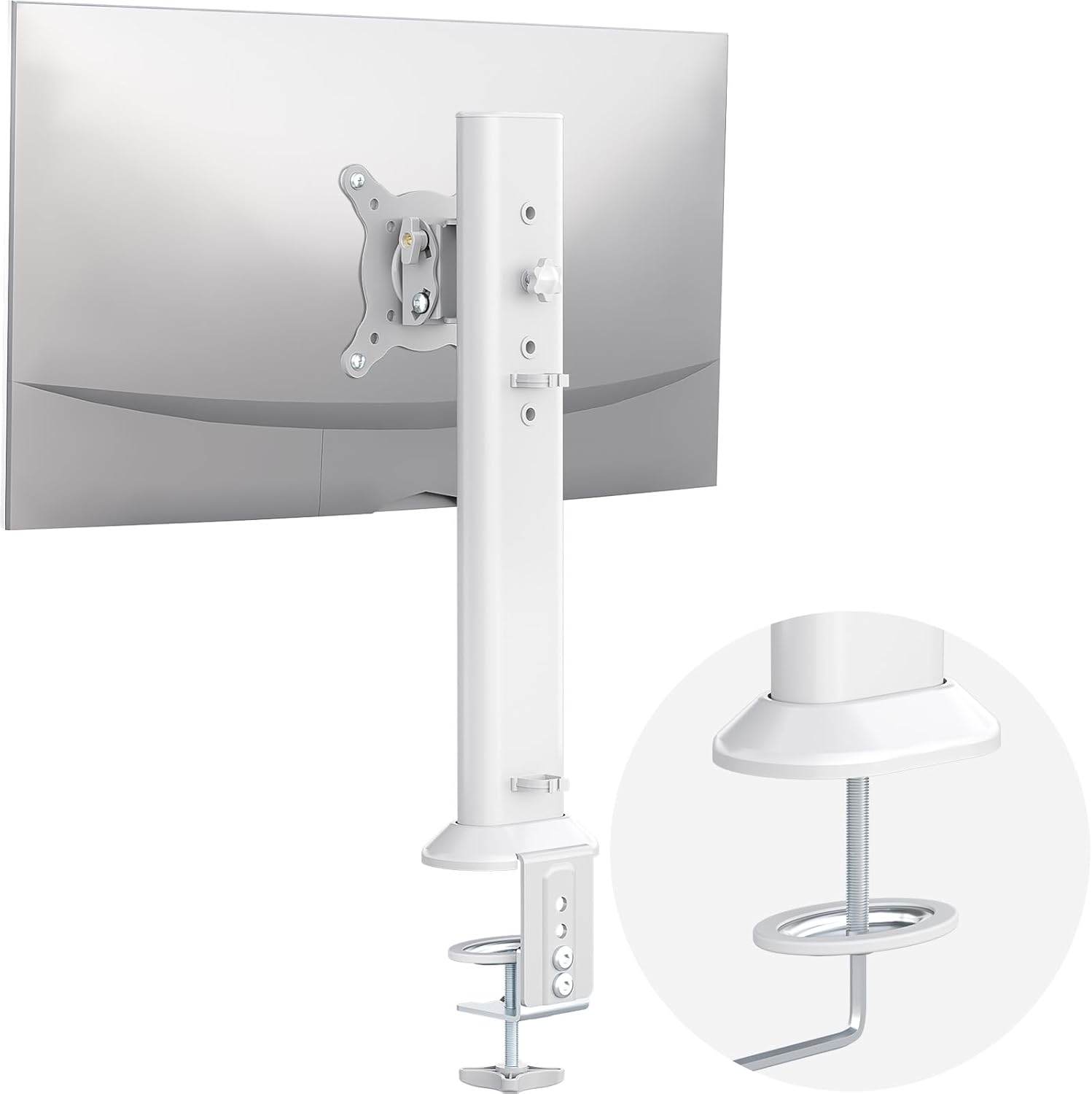 Single Desk Monitor Arm Mount Stand Fit for 13 inch to 32 inch Flat Curved Computer Screen with Swivel, Height