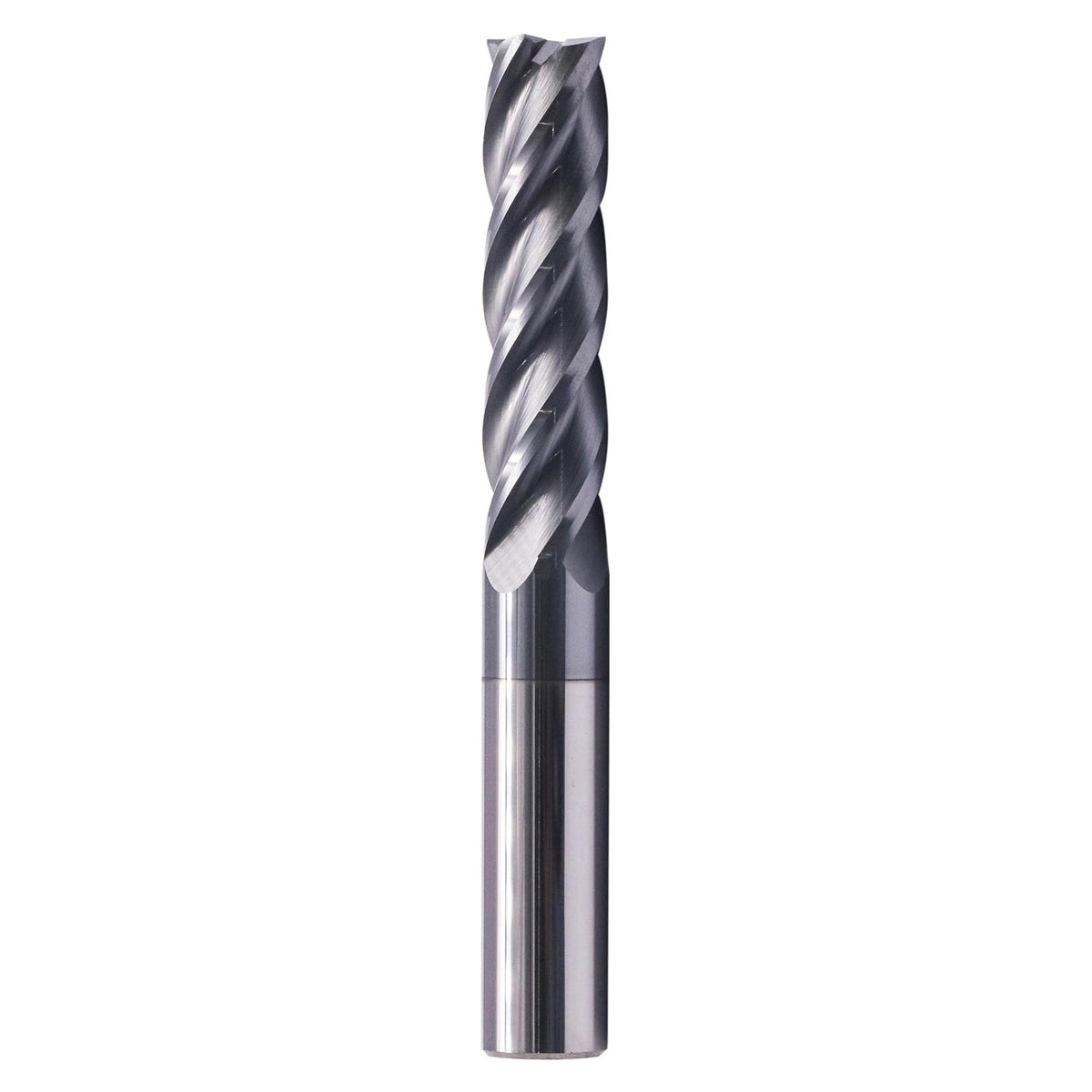1/2" 4 Flute Solid Carbide Long Square End Mill, 4" OAL, AlTiN Coated