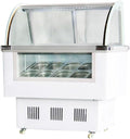 Commercial 10-Pan Gelato & Ice Cream Dipping Cabinet Display Freezer with Tempered Glass Sliding Doors Intelligent