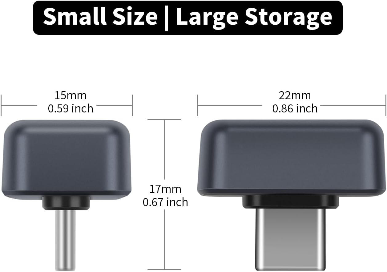 USB C Flash Drive 128GB, SSD-Stick for iPhone 15/16/17 Series | USB3.2 Solid State External SSD Up to 450MB/s, Mini