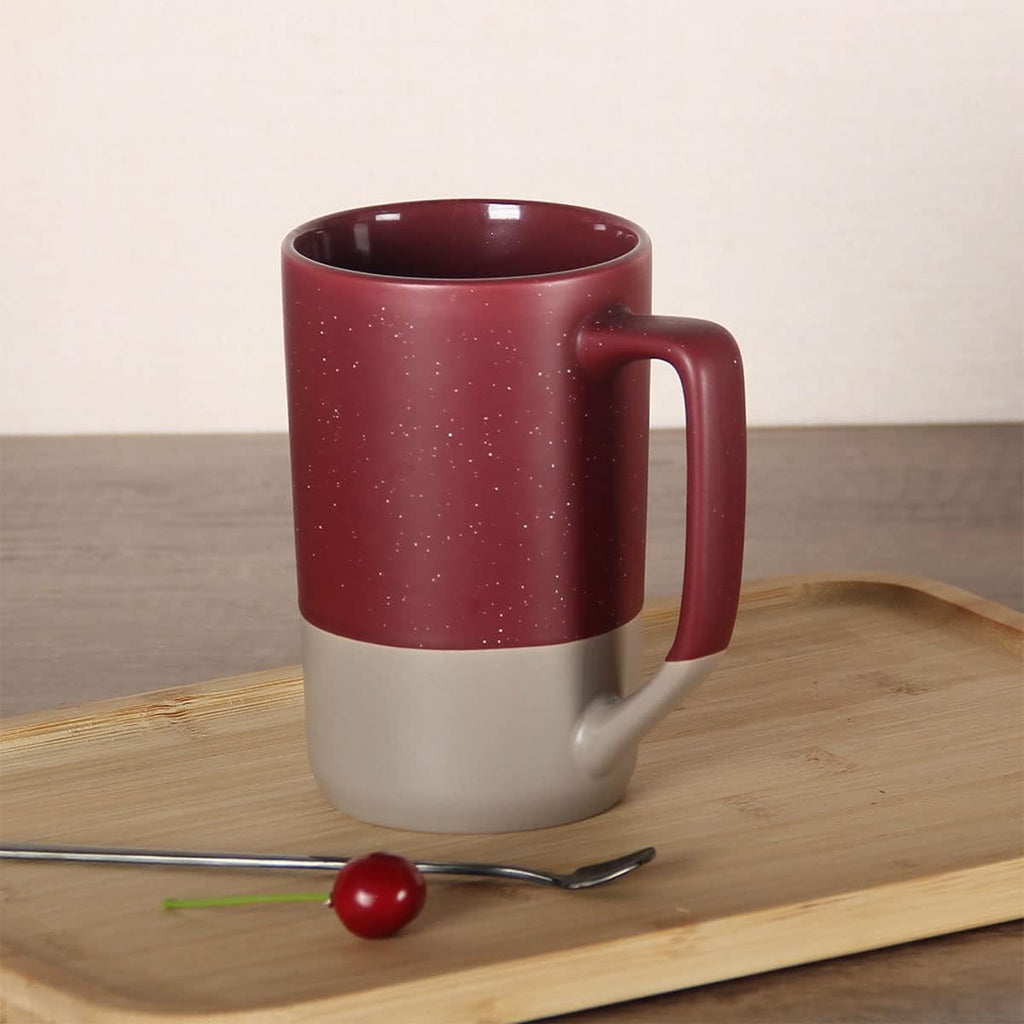 16 OZ Large Coffee Mug, Ceramic Coffee Mugs, Big Tea Cup, Red