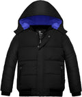 Boys' Winter Coat Waterproof Puffer Jacket with Removable Hood | 5000mm Waterproof,Windproof,Fleece-Lined,Machine