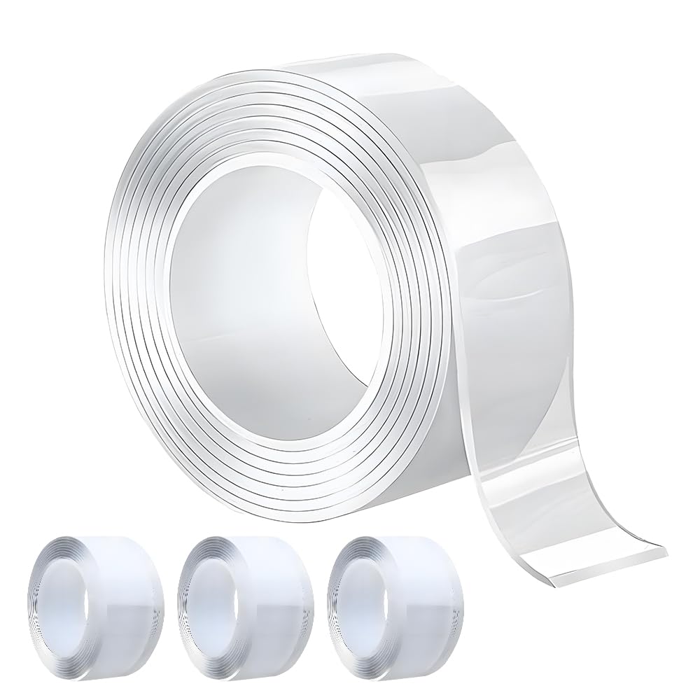 Nano Tape, Double Sided, Clear, Removable, Waterproof, 3-Pack, 29 ft
