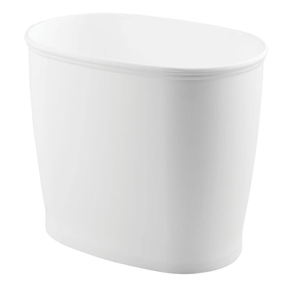 Slim Plastic Bathroom Trash Can, White | Small Size